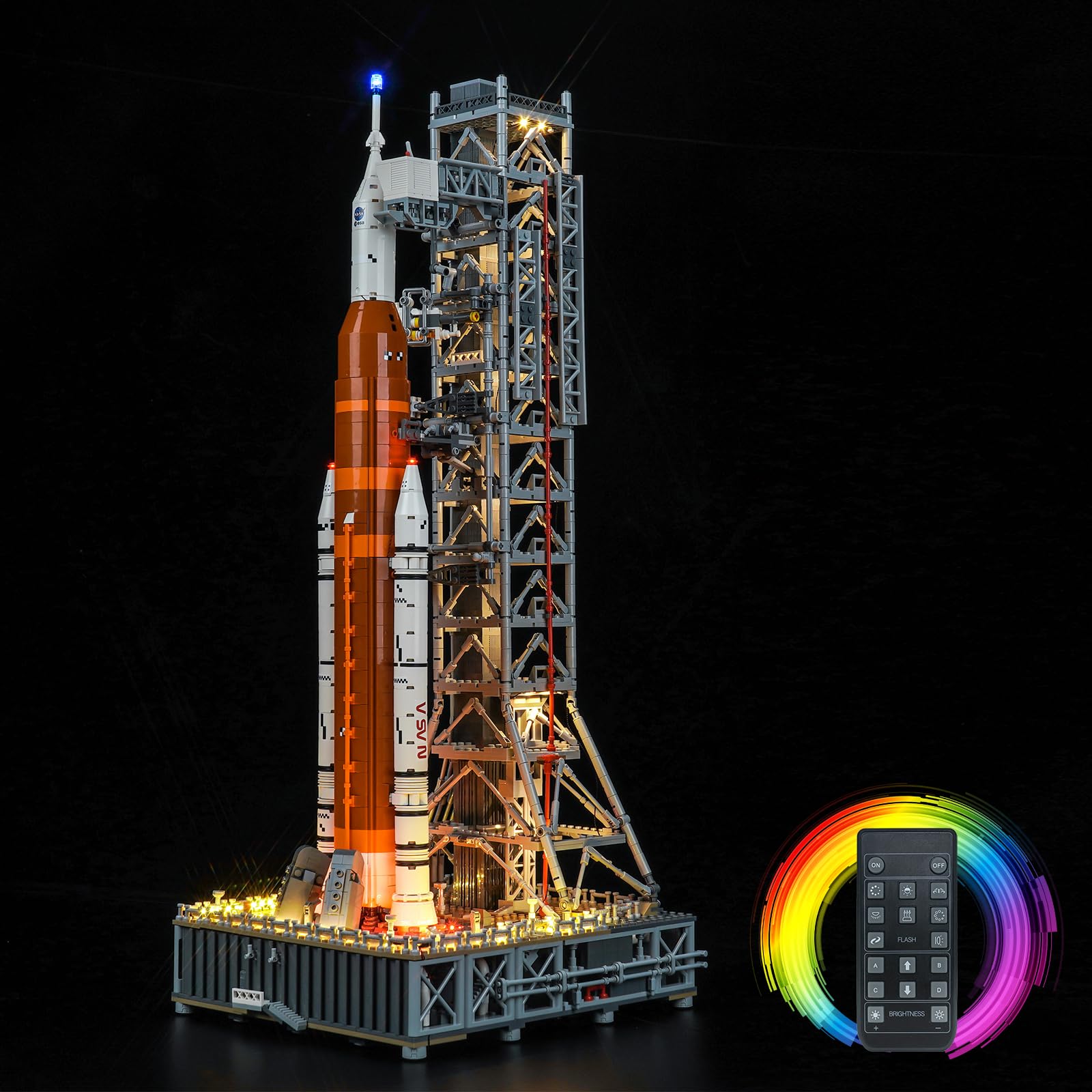 Hilighting upgraded LED light kit for Artemis SLS display enhances visual appeal.