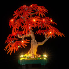 Hilighting LED light kit for Lego bonsai assembly adds customizable ambient glow.