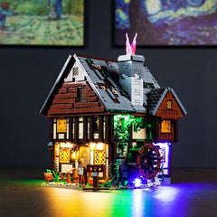 Hilighting LED illumination enhances the Lego 21341 cottage for vivid lighting.