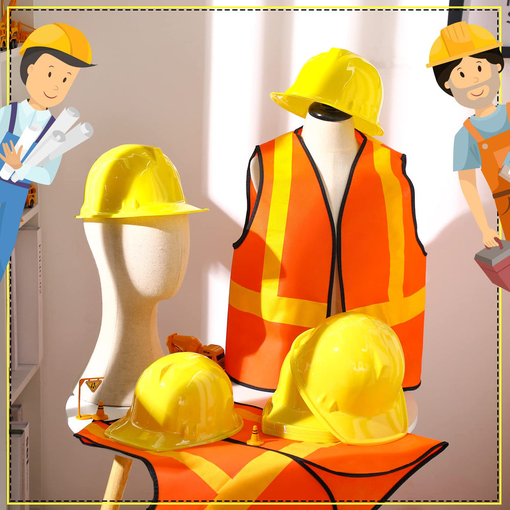 Hillban construction costumes make great party favors and group outfits.