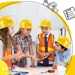 Hillban construction costume supplies suitable for Halloween and parties.