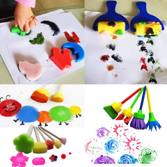 Himeeu EVA brushes ensure soft textures ideal for kids' playful painting.