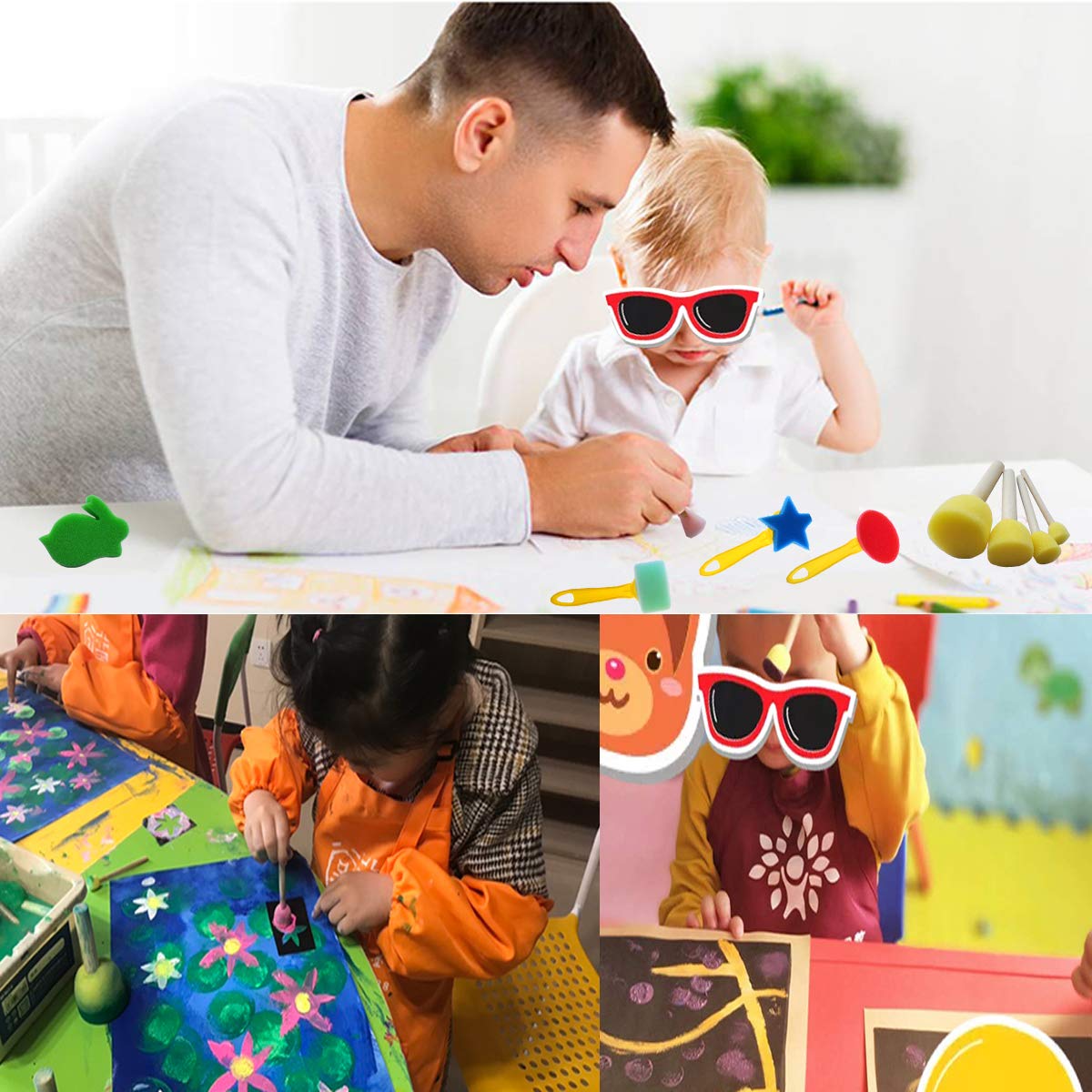 Himeeu wide roller tools help large color areas and smooth blending for young artists.