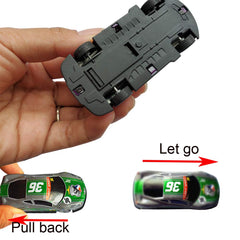 Himeeu pull back racing car showing ABS bottom for sturdy construction