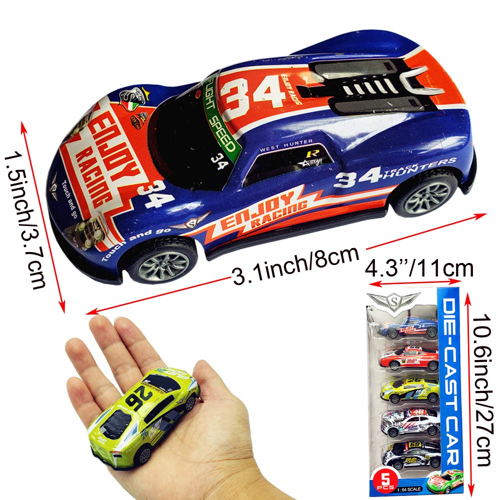 Himeeu pull back racing car with rounded edges for safe toddler play