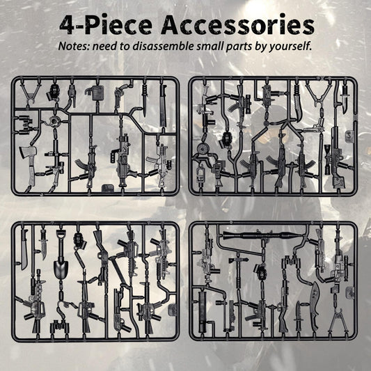 HIMIRICH US army weapons set bundle, durable and child-friendly play options