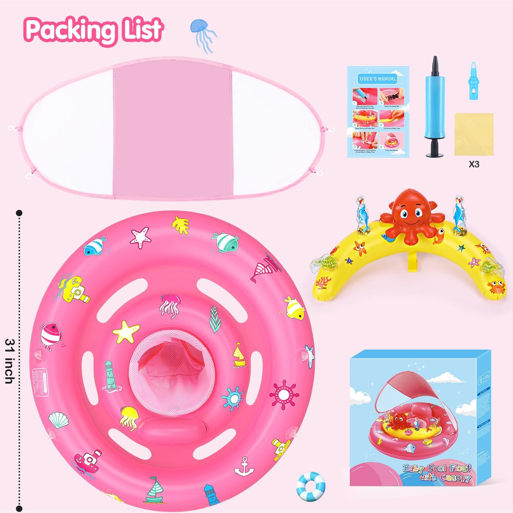 Hinzer infant float folds compactly for easy transport and storage.