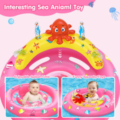 Hinzer pool float with seaweed bells adds gentle sound and visual cues.