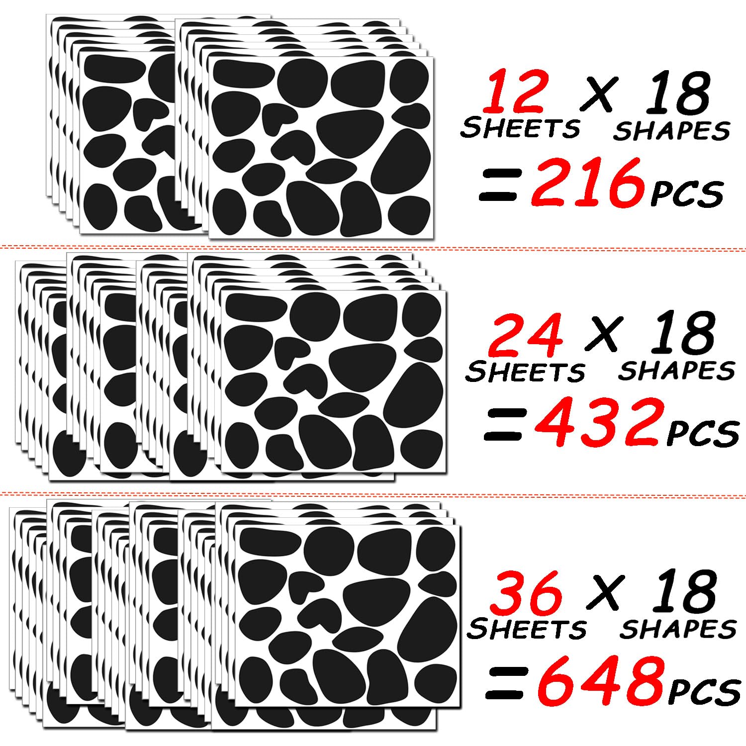 HIOHWEFH easy-peel spots shown on fabric offering temporary decoration with no residue.