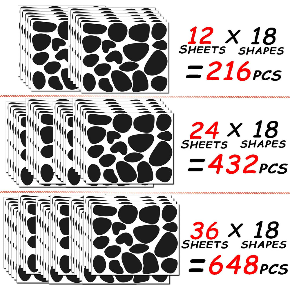 HIOHWEFH easy-peel spots shown on fabric offering temporary decoration with no residue.