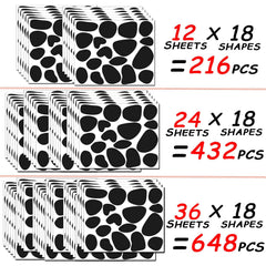 HIOHWEFH easy-peel spots shown on fabric offering temporary decoration with no residue.