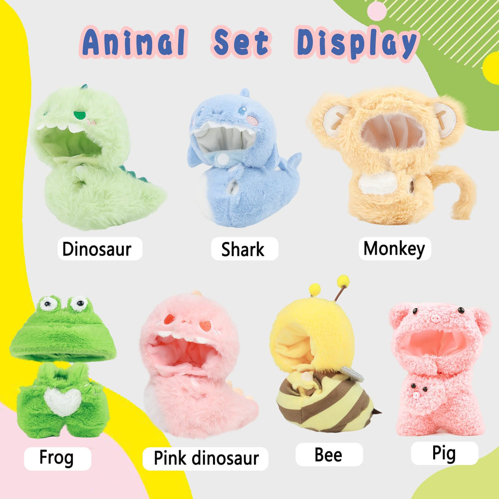 HiOKOU frog doll clothes in fluffy material for bright display and easy wear.