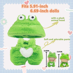 HiOKOU Labubu 17cm monkey outfit adds playful charm to any doll.
