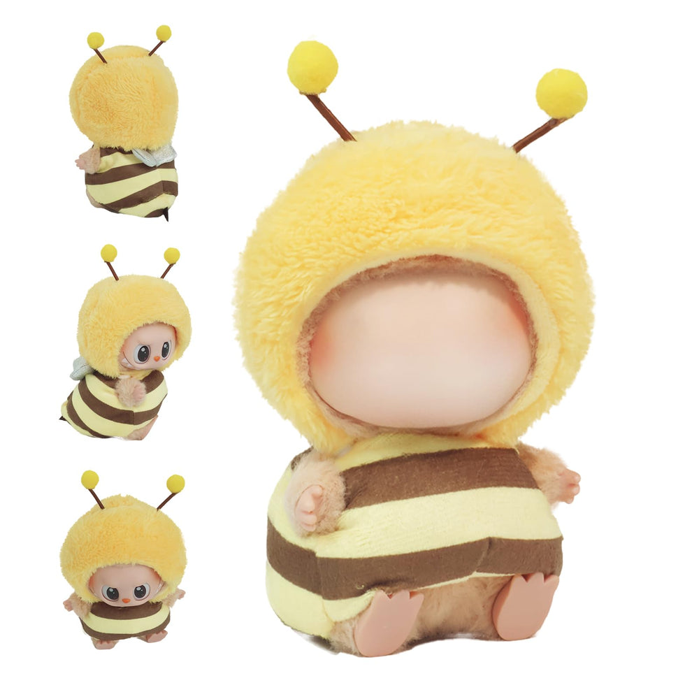 HiOKOU Labubu bee outfit for 17cm doll with cute, easy dress-up