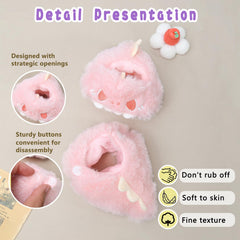 HiOKOU Labubu dinosaur pink outfit preserves color vibrancy and encourages imaginative play.