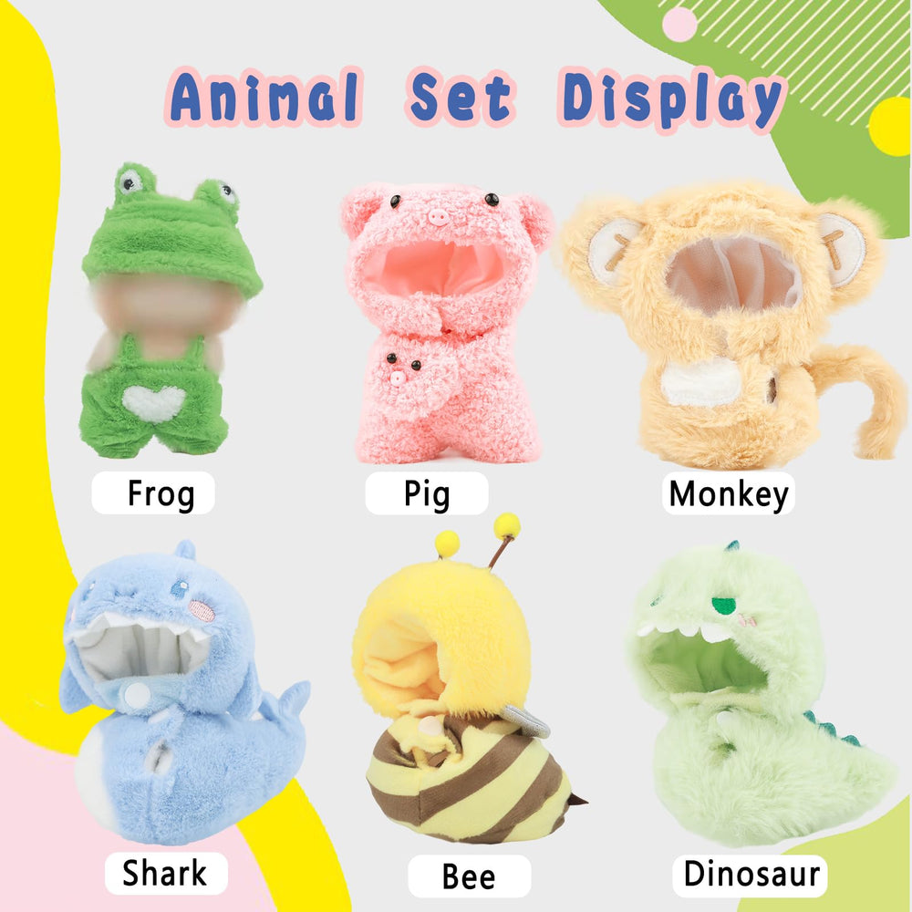 HiOKOU Labubu frog outfit for 17cm doll, easy wear and removal