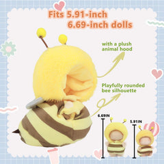 HiOKOU Labubu pig outfit for 17cm doll with whimsical charm