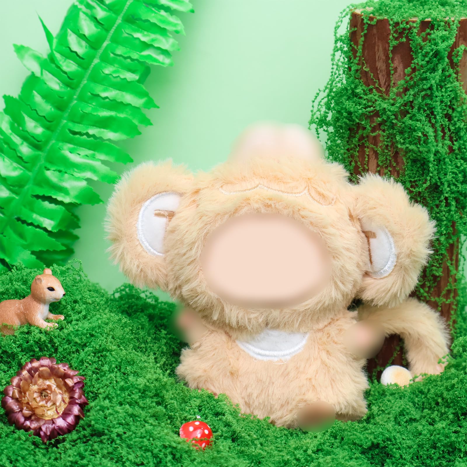 HiOKOU Labubu shark outfit for 17cm doll, vibrant style for display
