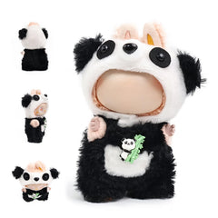 HiOKOU Panda 17cm doll clothes for Labubu, cozy panda outfit ready for display