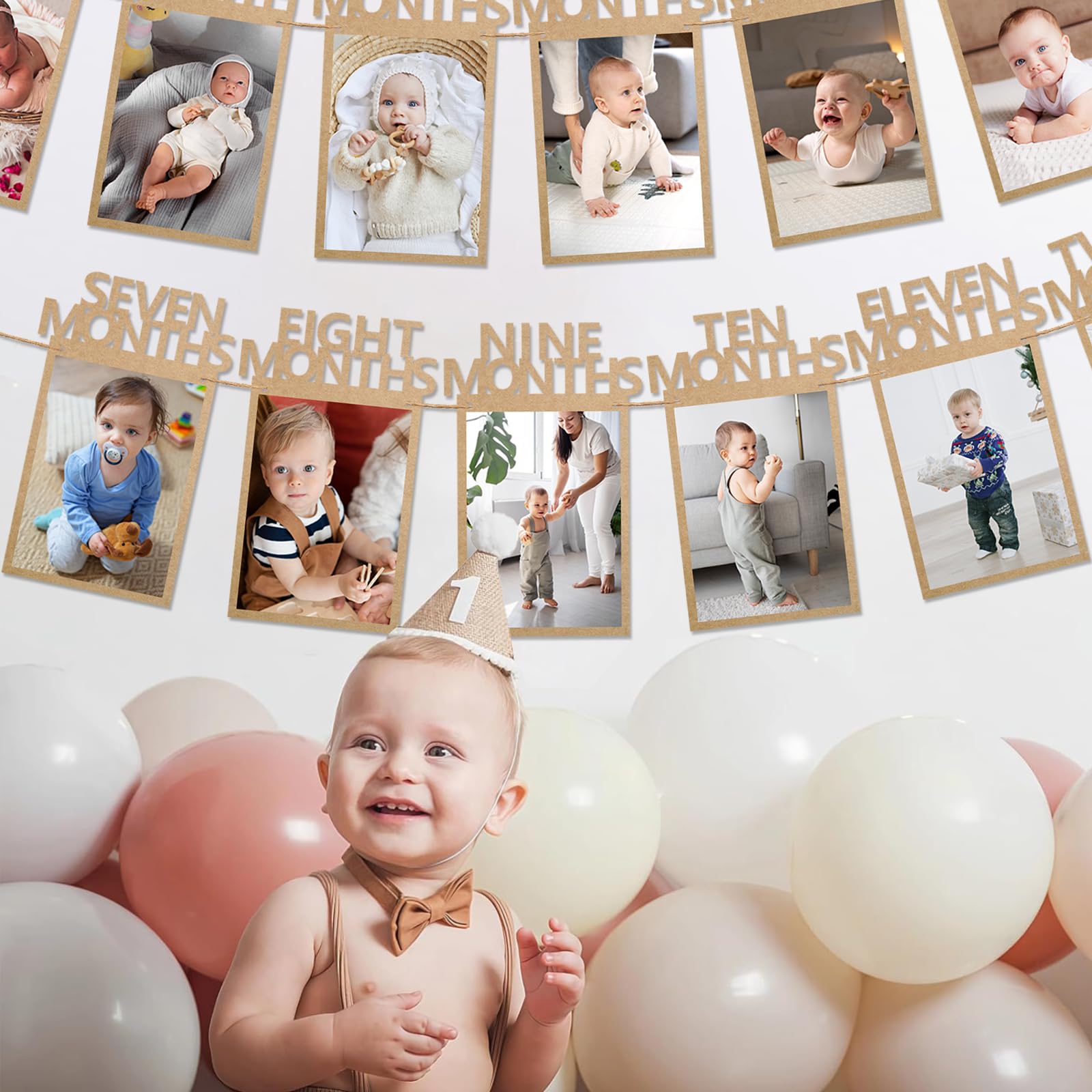 HiParty kraft decor complements baby showers and nurseries with warm rustic charm.