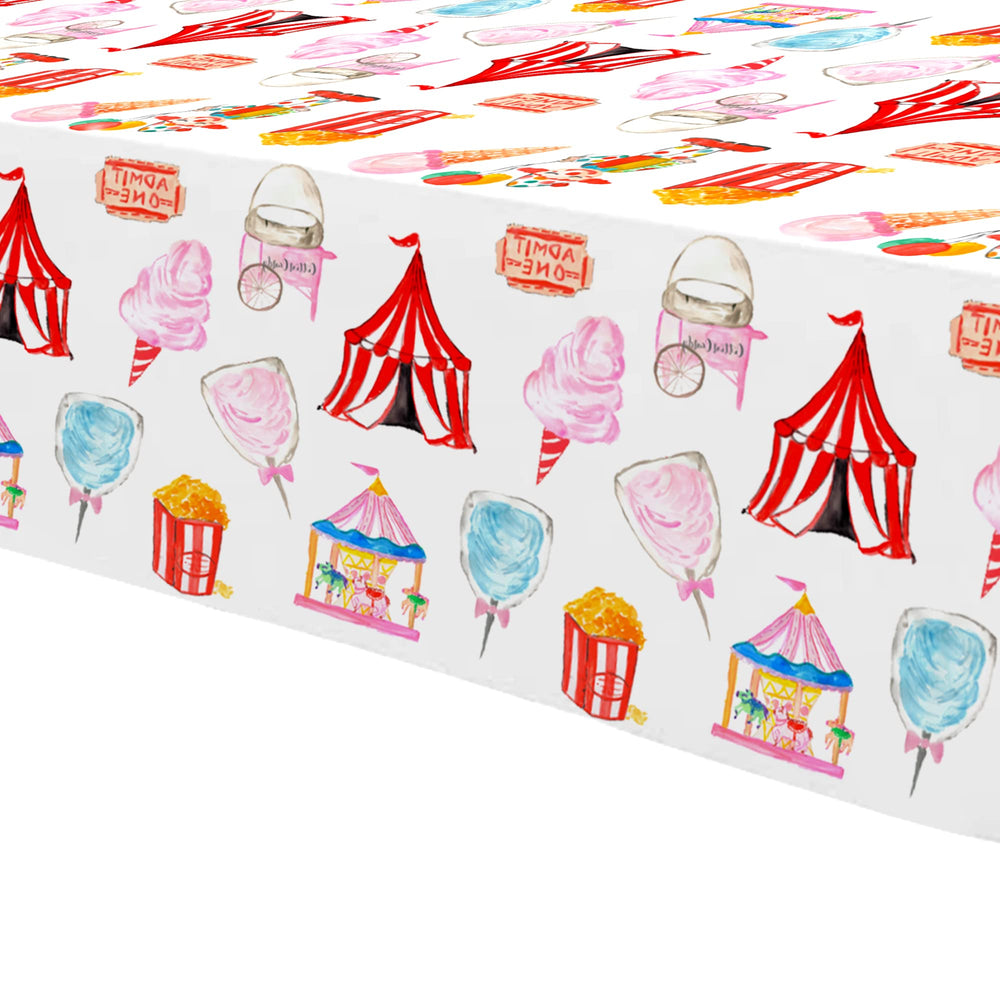 HIPVVILD Carnival tablecloth close-up material shows durable plastic quality.