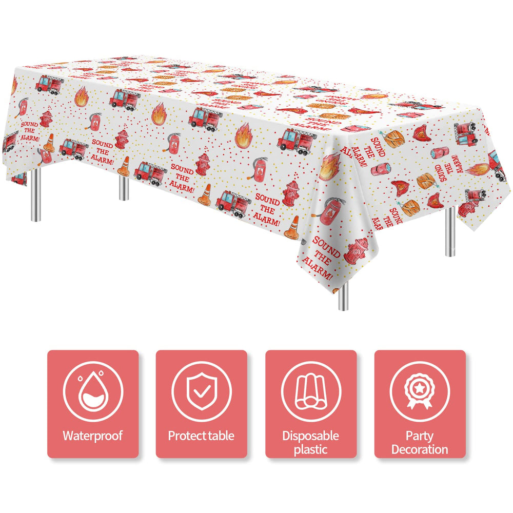 Hipvvild hydrant motif table cover adds firefighter charm to celebrations