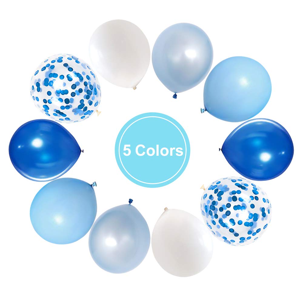 Hiquaty light blue balloons ideal for baby showers and celebrations.
