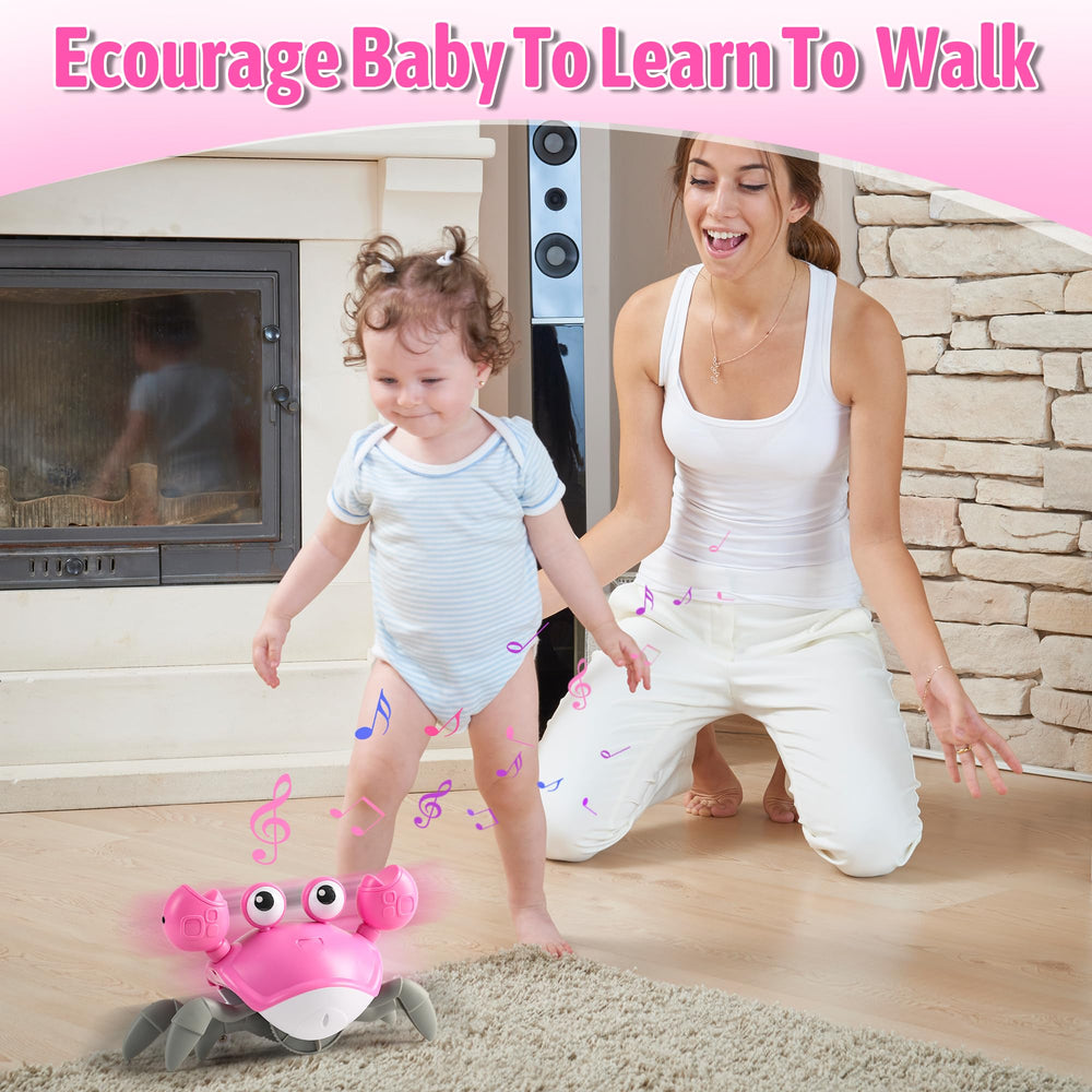 Hirger Crawling Crab Toy adjustable speed gear fits baby pace.