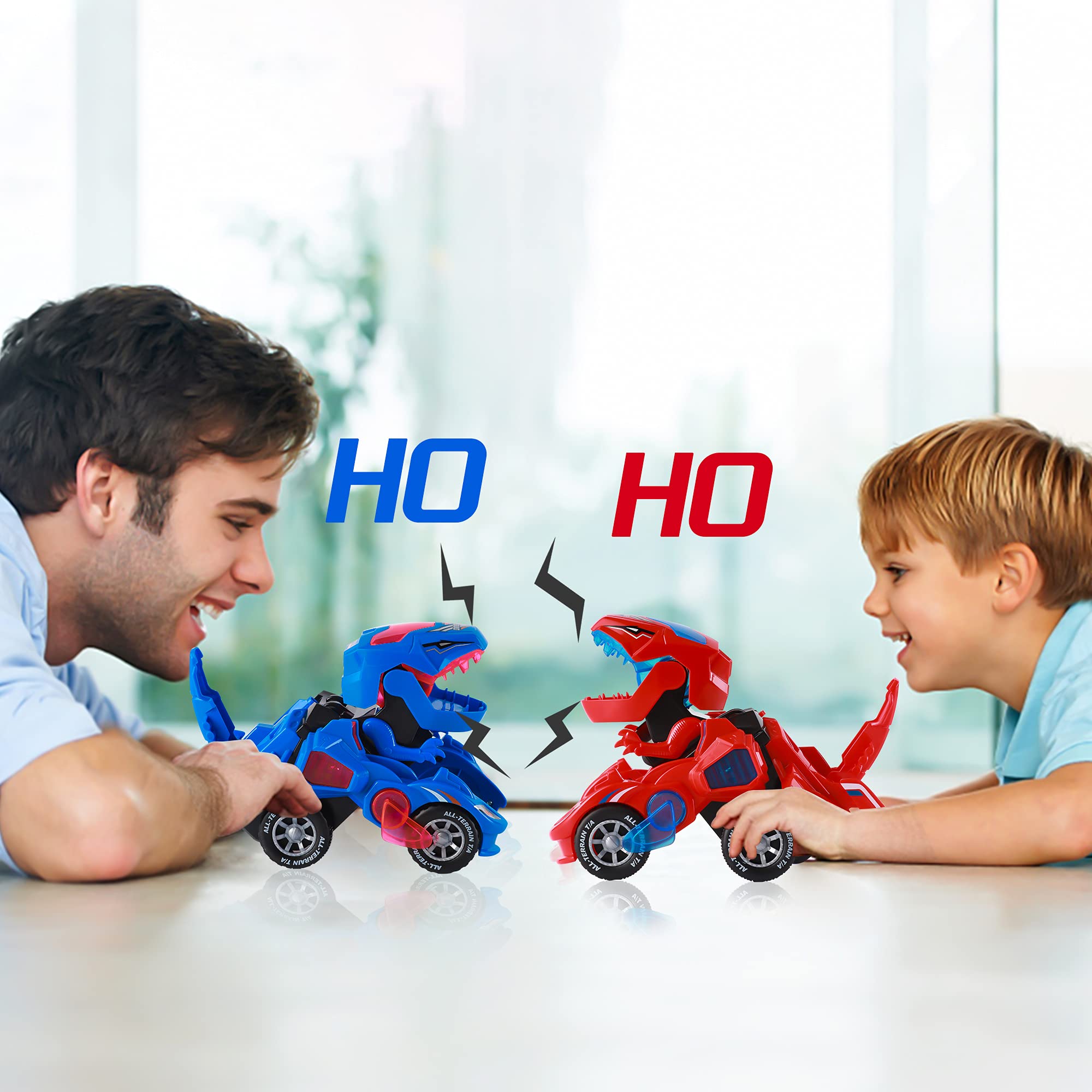 Hirger transforming dino car makes a great gift idea for kids