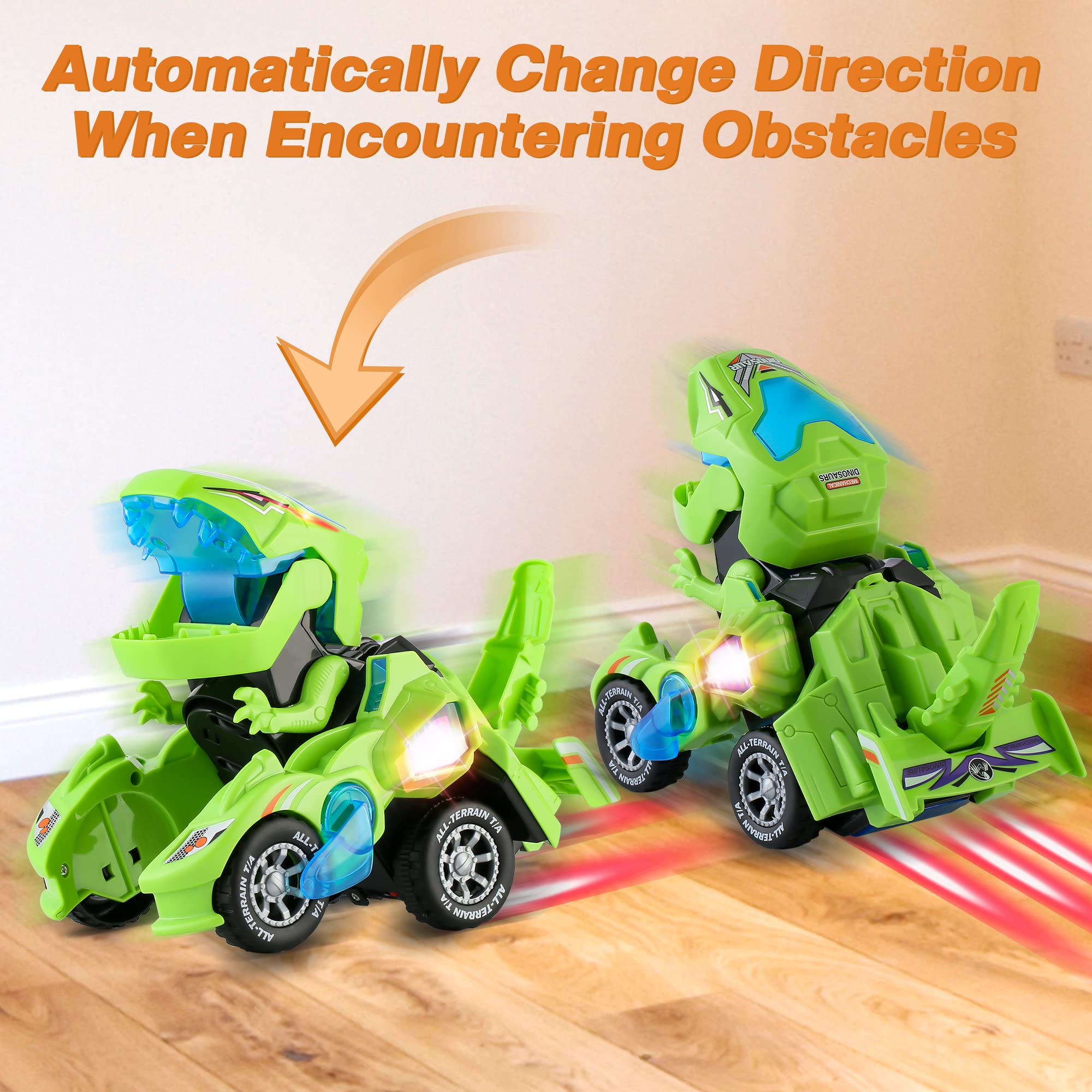 Hirger Transforming Dinosaur Car in dinosaur mode inspires playful Jurassic adventures