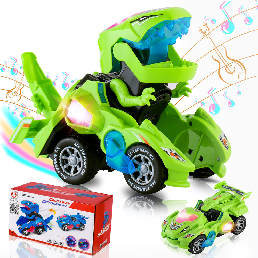 Hirger Transforming Dinosaur Car front view suitable for imaginative play