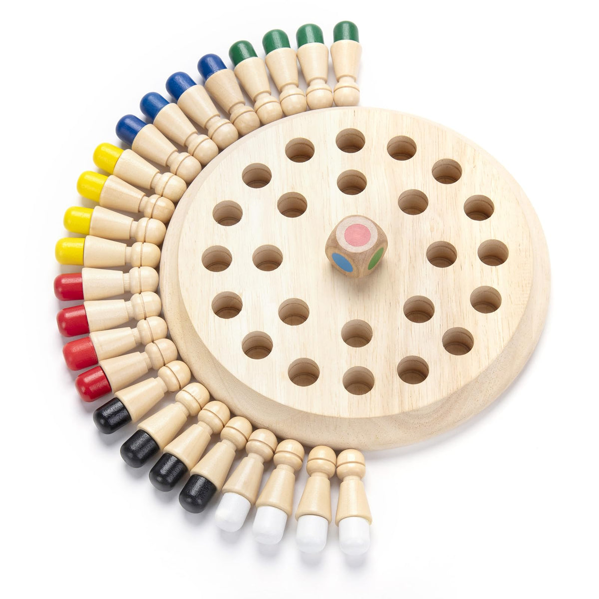 Hirger Wooden Memory Chess board shown on a table during family play.
