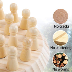 Hirger Wooden Memory Chess multiplayer setup for 2–6 players.