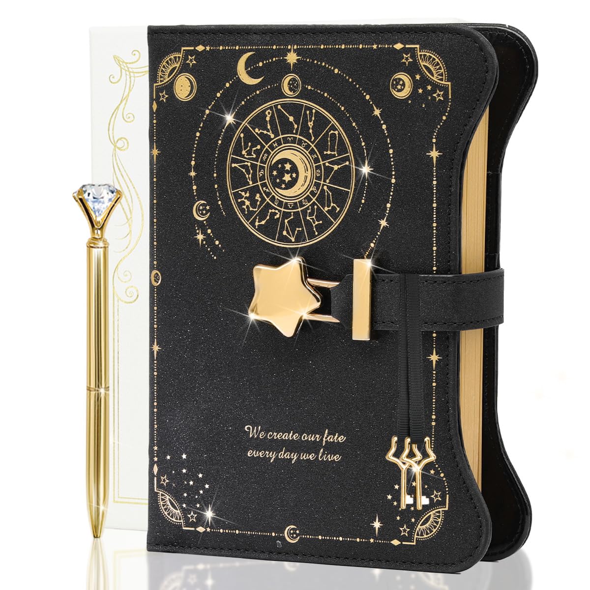 Hi!SCI diary with constellation cover invites mindful journaling.