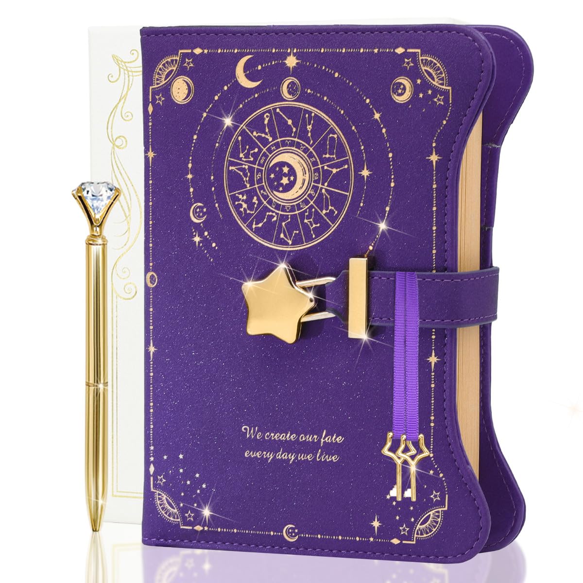 hi!SCI locking diary with constellation cover for private journaling.
