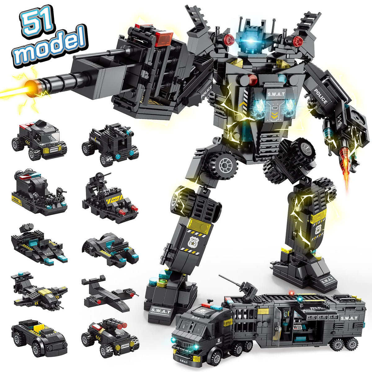 Histoye 51-in-1 robot building kit enables creative STEM play.