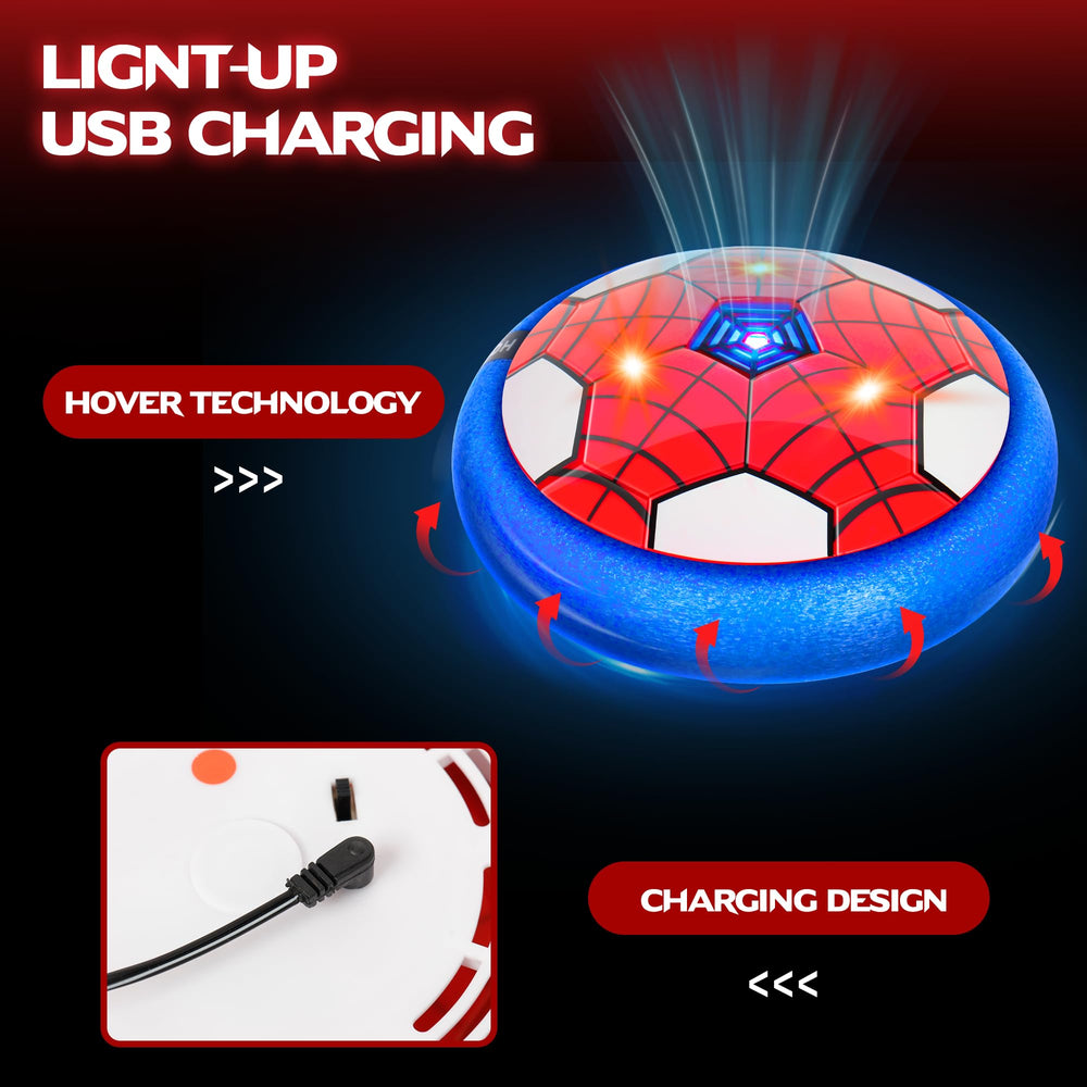 HitToys Spider Hover Soccer Ball LED lights for night-time play