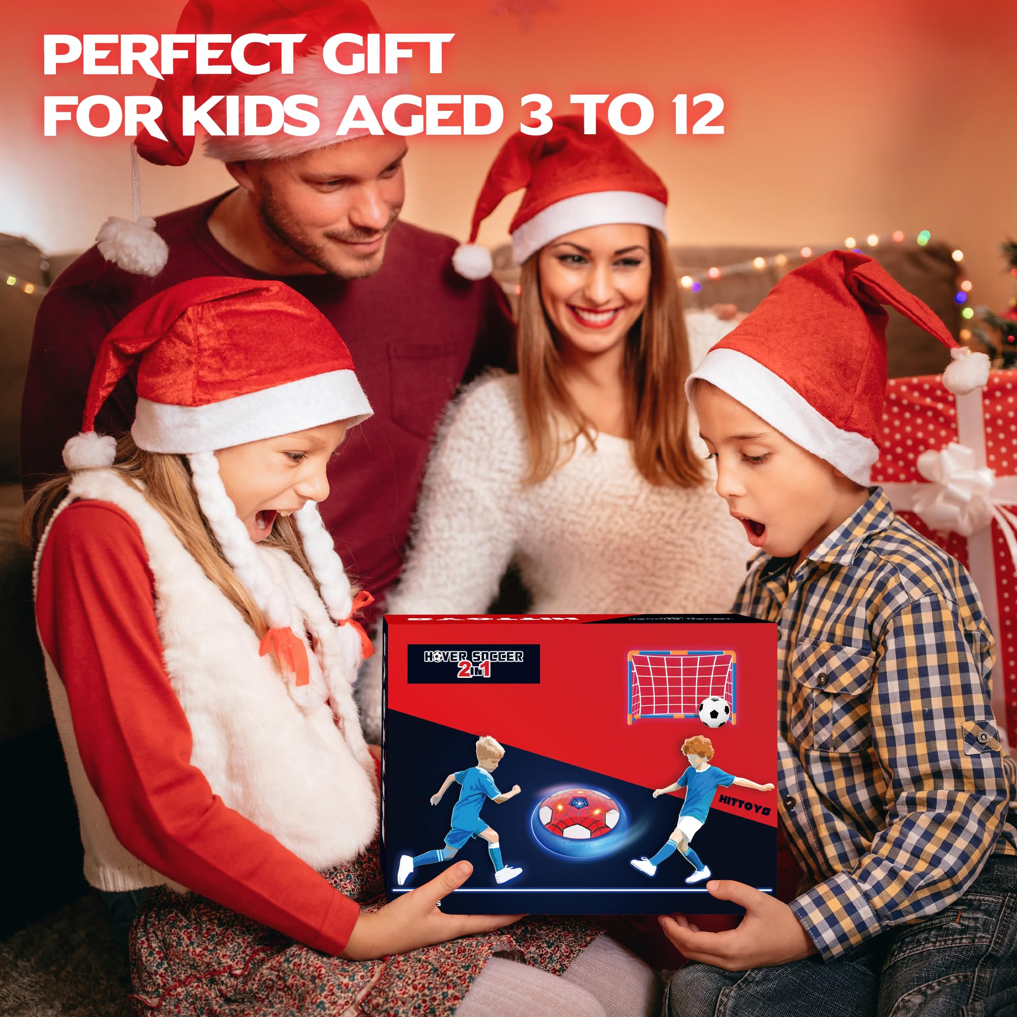 HitToys Spider Hover Soccer Ball packaged box for gift-ready play