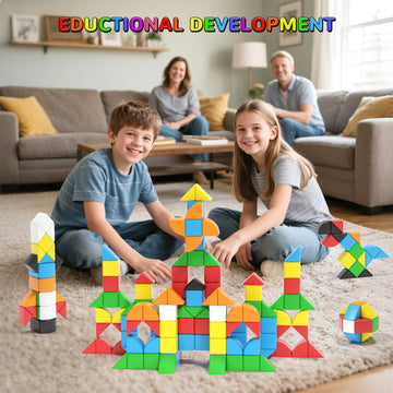 Hiwawind 84-piece blocks support fine motor play through construction
