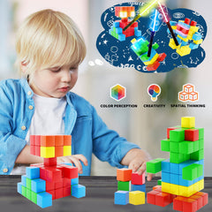 Hiwawind blocks promote color perception and imaginative play through varied shapes.