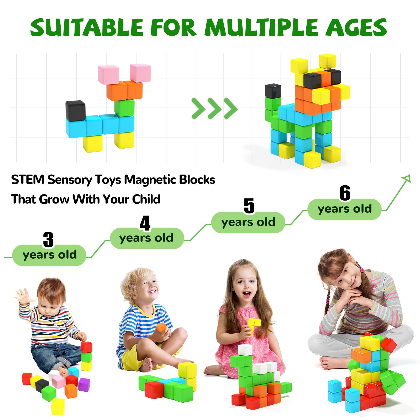 Hiwawind colorfulext tower-building highlights tactile blocks and creative play.