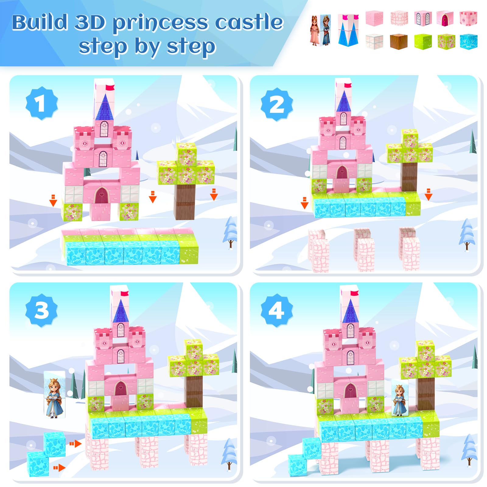 Hiwawind princess castle toys make thoughtful gifts for birthdays and holidays.