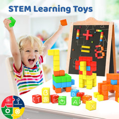 Hiwawind open-ended building in action promotes creativity, spatial thinking, and motor skills.