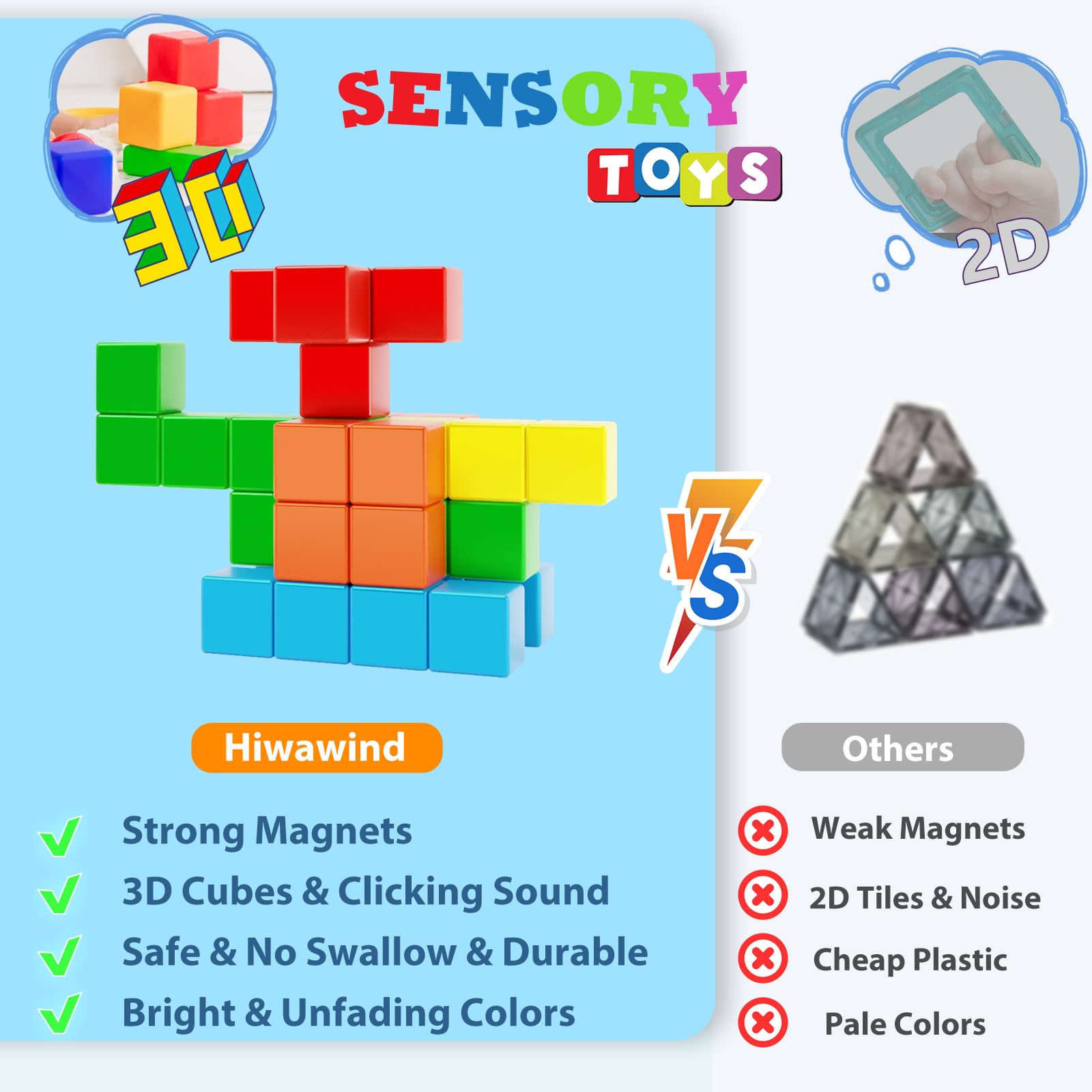 Hiwawind STEM sensory toys support Montessori-inspired learning and focus.