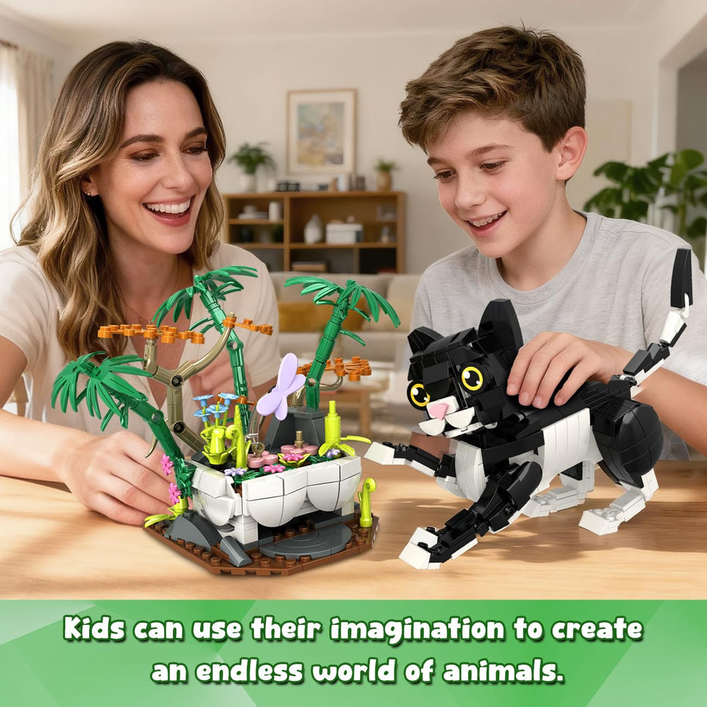 HiWEEGO cat extended limbs and tail invite action-filled pretend play.