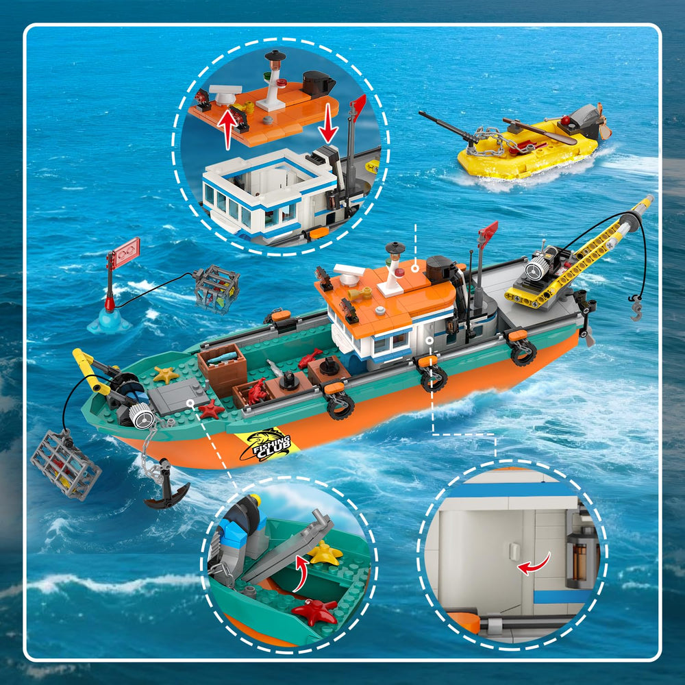 HiWEEGO Containers for fish: organizes pretend fleet and trading