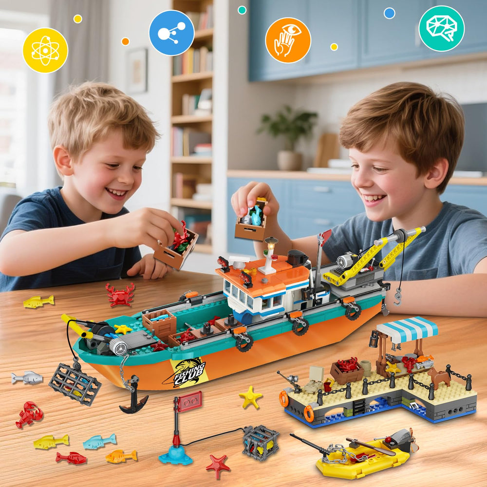HiWEEGO Crane lifting fish cages: teaches sequence and coordination