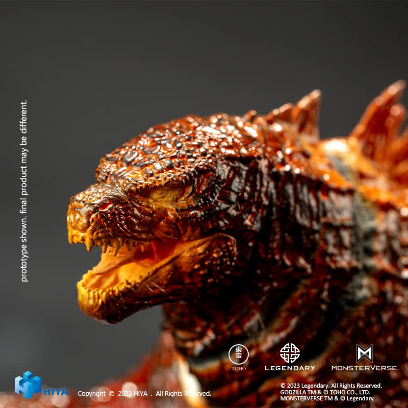 Hiya Toys Burning Godzilla Exquisite Basic PX figure, vibrant red paint for dramatic presence.