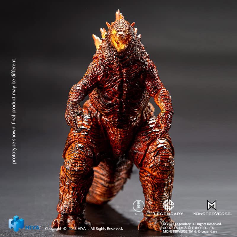 Hiya Toys Burning Godzilla Exquisite Basic PX figure, pose-ready dynamic stance.
