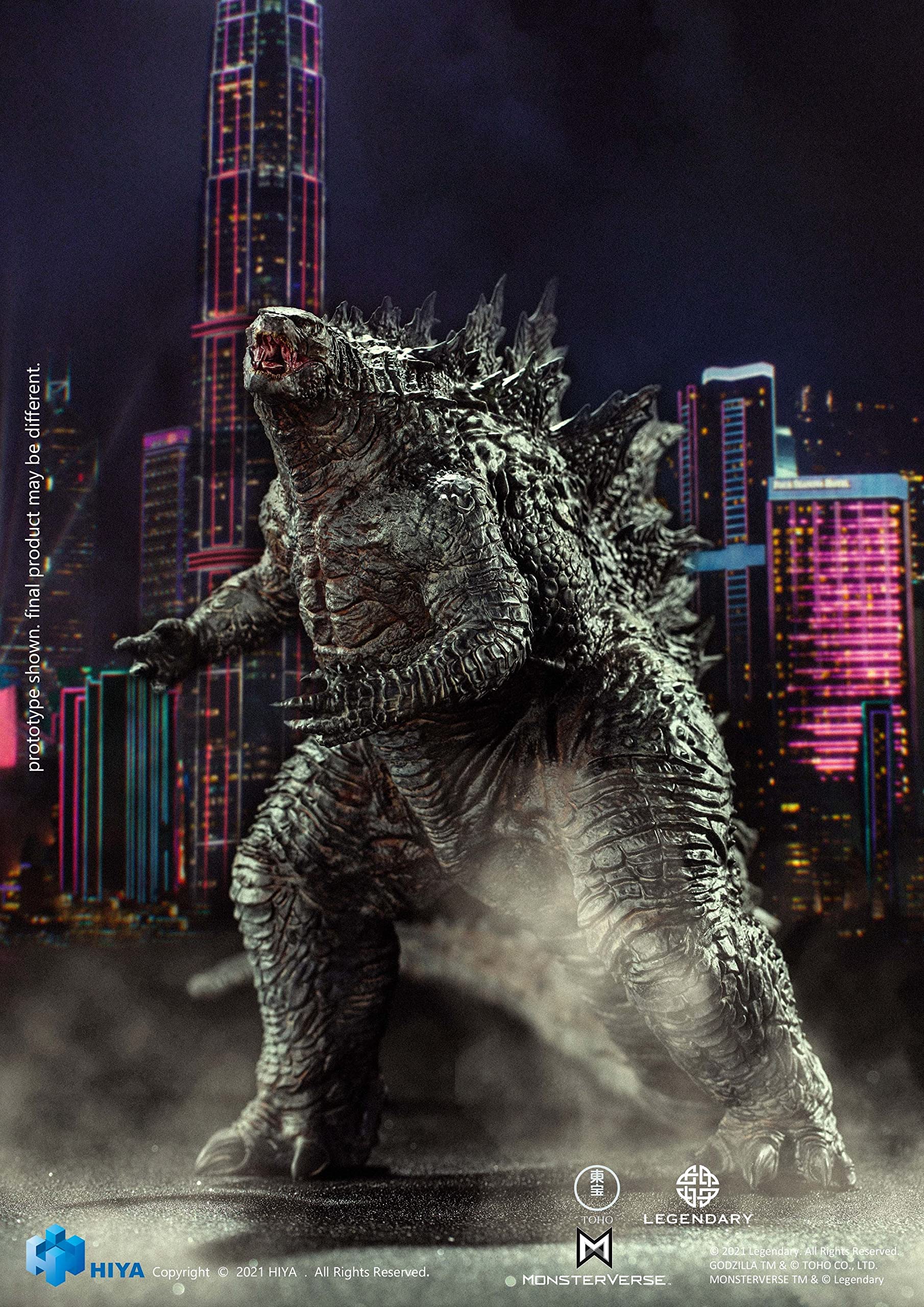 Hiya Toys Godzilla Stylist Series PVC figure detailed sculpt enhances realism when viewed up close.